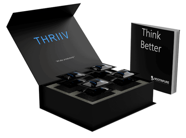 alt="Thriiv box contains L-Carnosine supplements for memory, cognition and brain health"